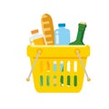 Supermarket basketÃÂ  on white background vector